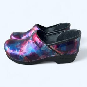 Dansko Professional Clogs Watercolor Patent Leather Size 41 EU (US 10.5–11)